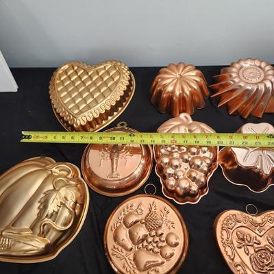 Copper Fruit Jello Mold Collection Kitchen Decor
