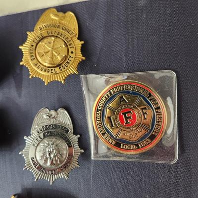 Collection of Anne Arundel Fire Department Belt Buckles
