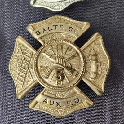 Collection of Baltimore Brooklyn Fire Department Badges Tie Clip