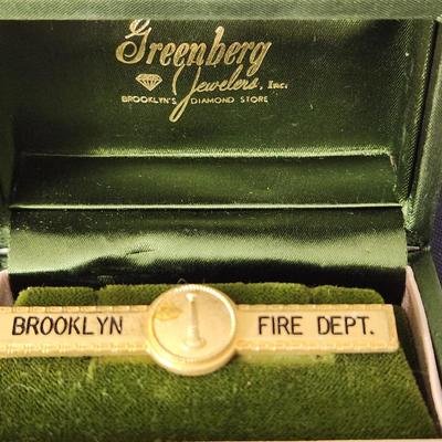 Collection of Baltimore Brooklyn Fire Department Badges Tie Clip