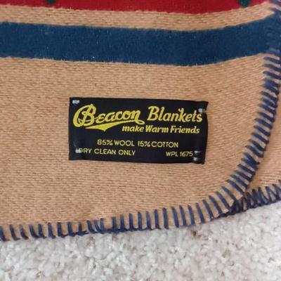 REVERSIBLE BEACON THROW BLANKET 85% WOOL