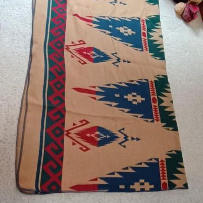REVERSIBLE BEACON THROW BLANKET 85% WOOL