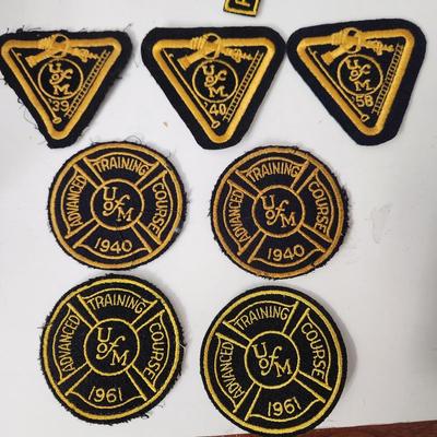 Lot of 19 Vintage University of Maryland Fire Department Instructor Advance Traning Patches 1940 1950's 1960's
