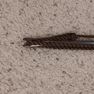 ANTIQUE FISHING SPEAR HEAD ON POLE AND A BLADE ON AN EXTENDABLE STEEL POLE