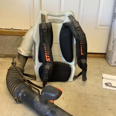 G806 STIHL Backpack Blower with Rain Gutter Attachments