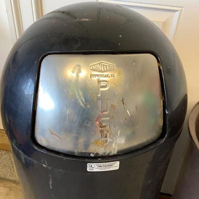 G813 United Push Metal Waste Bin