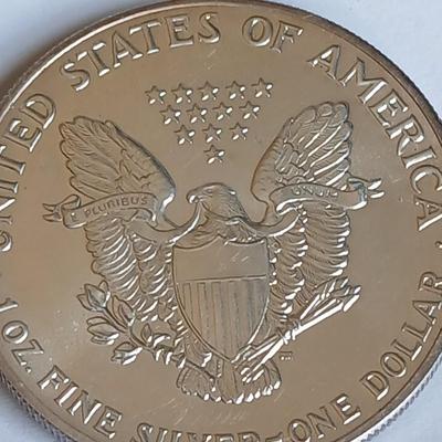 1989 US Walking Liberty 1 oz. Fine Silver dollar coin
