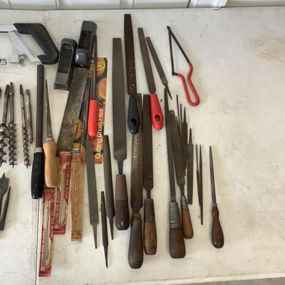 G894 Large lot of Woodworking Tools and Drill Bits