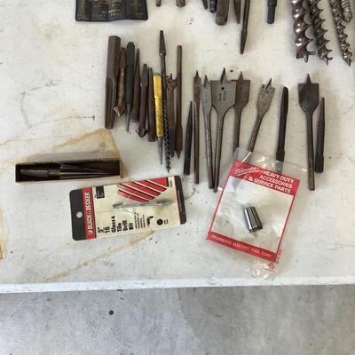 G894 Large lot of Woodworking Tools and Drill Bits