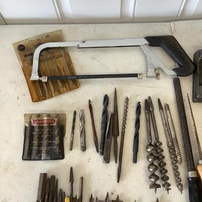 G894 Large lot of Woodworking Tools and Drill Bits