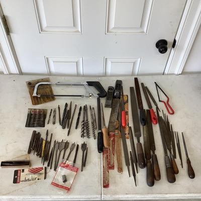 G894 Large lot of Woodworking Tools and Drill Bits