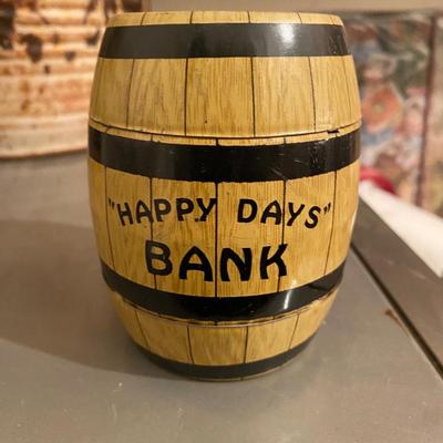 Happy Days Tin Barrel bank