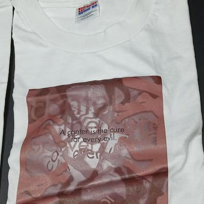 Two horse themed T-shirts - God forbid that I should go to any heaven in which there are no horses & Canter is the cure for any evil.