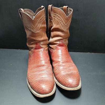 Men's size 12D Justin leather cowboy boots