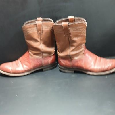 Men's size 12D Justin leather cowboy boots