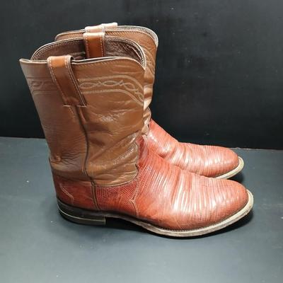Men's size 12D Justin leather cowboy boots