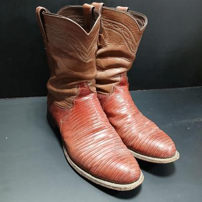 Men's size 12D Justin leather cowboy boots