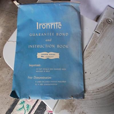 Ironrite Mangle Iron Model 80 Electric Ironer It saves labor! With instruction books and new pads