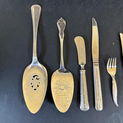 LOT 158K: Large Collection Of Silver Plate & Stainless Flatware