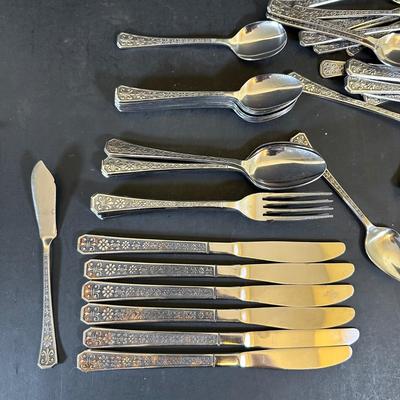 LOT 158K: Large Collection Of Silver Plate & Stainless Flatware