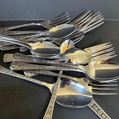 LOT 158K: Large Collection Of Silver Plate & Stainless Flatware