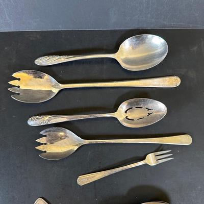 LOT 158K: Large Collection Of Silver Plate & Stainless Flatware