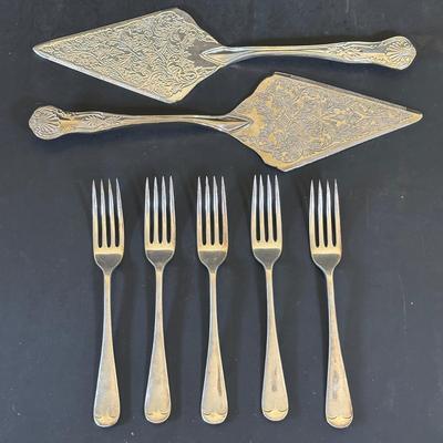 LOT 158K: Large Collection Of Silver Plate & Stainless Flatware