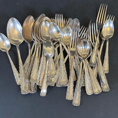 LOT 158K: Large Collection Of Silver Plate & Stainless Flatware