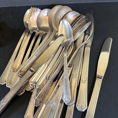 LOT 158K: Large Collection Of Silver Plate & Stainless Flatware