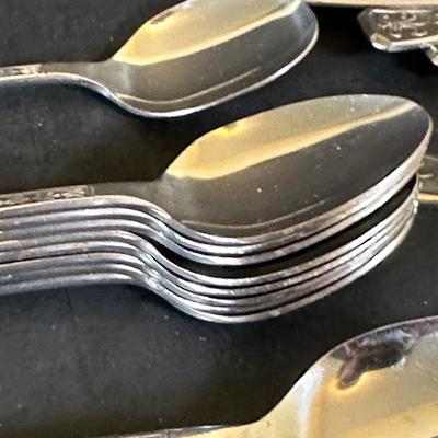 LOT 158K: Large Collection Of Silver Plate & Stainless Flatware