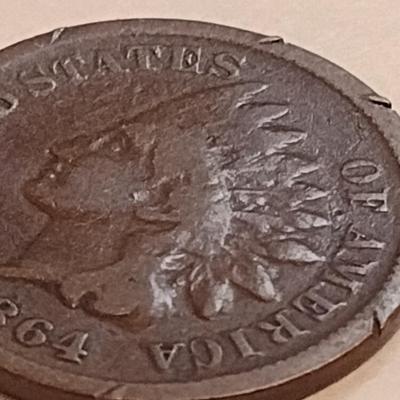1864 U. S. Mint Indian Head Penny Circulated (76A)