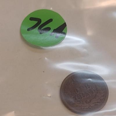 1864 U. S. Mint Indian Head Penny Circulated (76A)