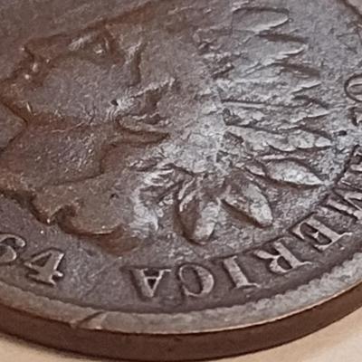 1864 U. S. Mint Indian Head Penny Circulated (76A)