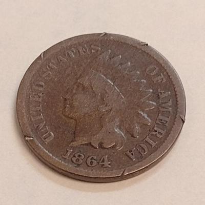 1864 U. S. Mint Indian Head Penny Circulated (76A)