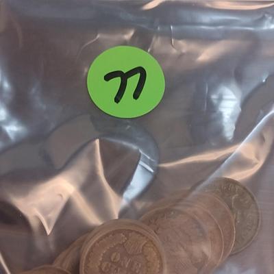 Set of Fourteen 1890's Era U. S. Mint Indian Head Penny Circulated (77)