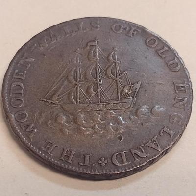 1796 British Condor Fred. of York Copper Half Penny Token (83)