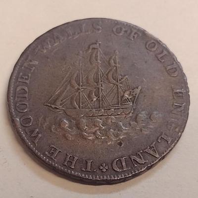 1796 British Condor Fred. of York Copper Half Penny Token (83)