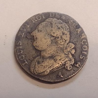 1793 Louis XVI 12 Deniers Copper Coin (84)