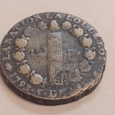 1793 Louis XVI 12 Deniers Copper Coin (84)