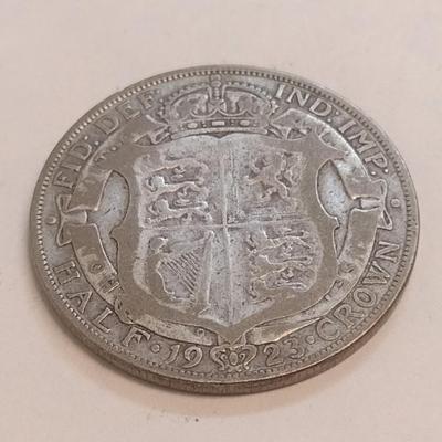 1923 British Half Crown .500 Silver Coin (87)