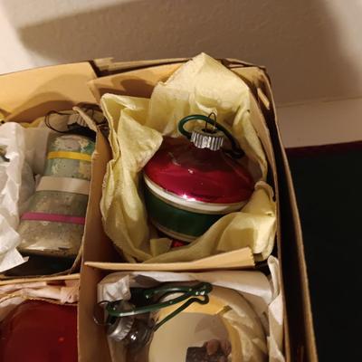 VINTAGE GLASS CHRISTMAS ORNAMENTS