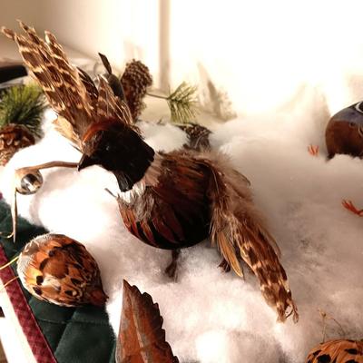 BIRD TREE ORNAMENTS MOST WITH REAL FEATHERS