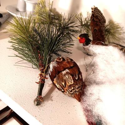 BIRD TREE ORNAMENTS MOST WITH REAL FEATHERS