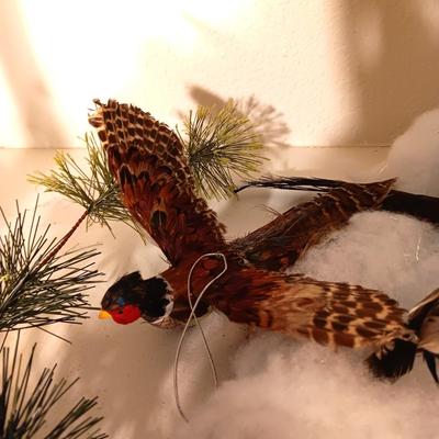 BIRD TREE ORNAMENTS MOST WITH REAL FEATHERS