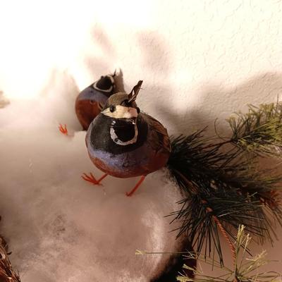 BIRD TREE ORNAMENTS MOST WITH REAL FEATHERS