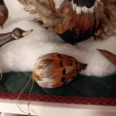 BIRD TREE ORNAMENTS MOST WITH REAL FEATHERS