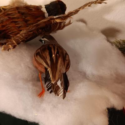 BIRD TREE ORNAMENTS MOST WITH REAL FEATHERS