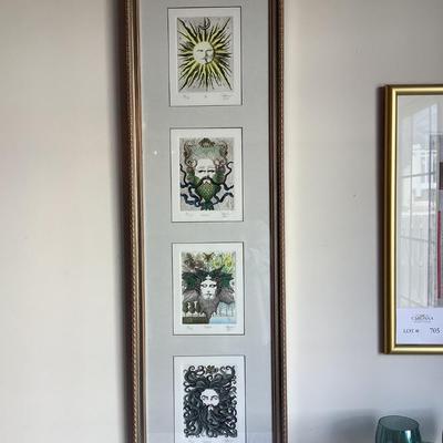 K706 Hand Colored Etching “Genesis” by Catherine Colsher