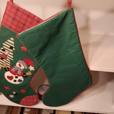ROYAL DOULTON MUG, STOCKINGS AND HOLDERS PLUS A NEEDLE POINT STYLE PILLOW