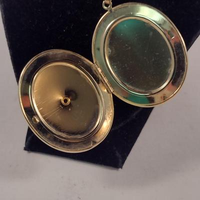 Cameo Locket Necklace and Earring Set (#11)